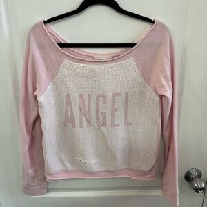 Victoria's Secret Light Pink Lightweight Sweatshirt Top